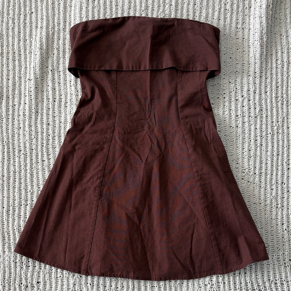 Asos Strapless Brown Dress